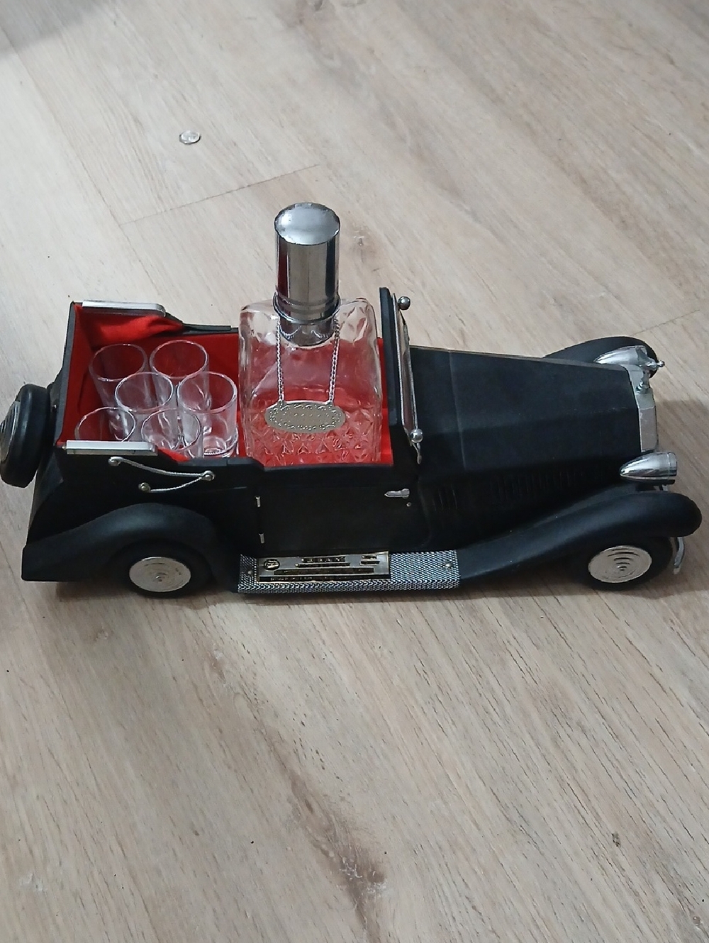 Vintage Rolls Royce Shaped Decanter / Music Box.